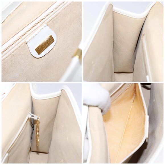 GUCCI Micro GG Supreme Shoulder Bag PVC White Gold - Picture 13 of 15